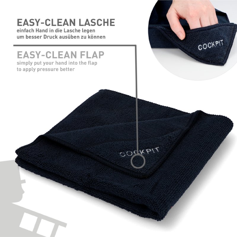NIGRIN Performance chiffon microfibres tableau de bord, noir, 400×400 mm, 80% polyester